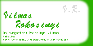 vilmos rokosinyi business card